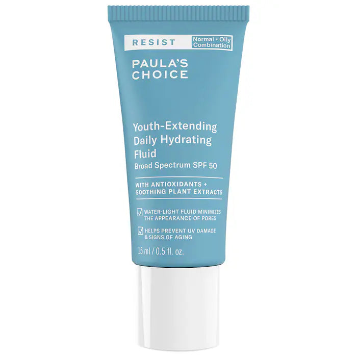 Paula's Choice Mini RESIST Youth-Extending Daily Hydrating Fluid SPF 50 Size 15 mL - 3alababak