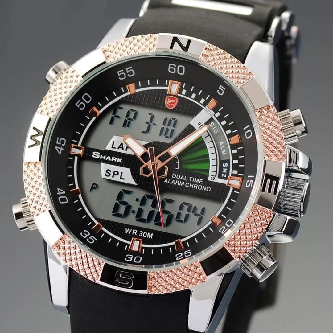 Dual time sales sport watch