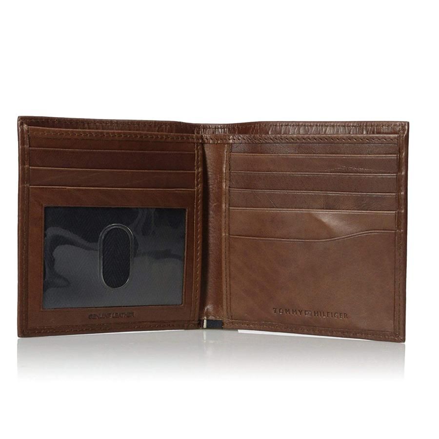 Tommy Hilfiger Mens 31TL120001 Men's Palmer Hipster Wallet Wallet, Saddle - 3alababak