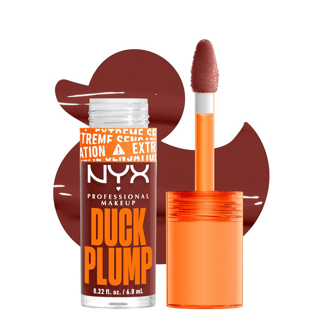 NYX PROFESSIONAL MAKEUP Duck Plump High Pigment Lip Gloss, Lip Plumper Gloss with Spicy Ginger