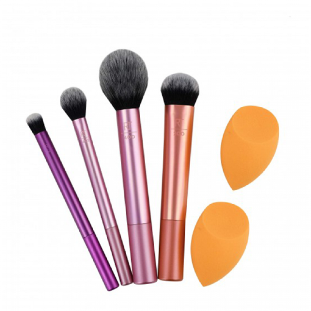Real Techniques Everyday Essential By Sam & Nick Brush Set - 6 Pieces - 3alababak