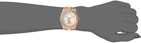 U.S. Polo Assn. Women's USC40125 Analog-Quartz Watch with Alloy Strap, Two Tone - 3alababak