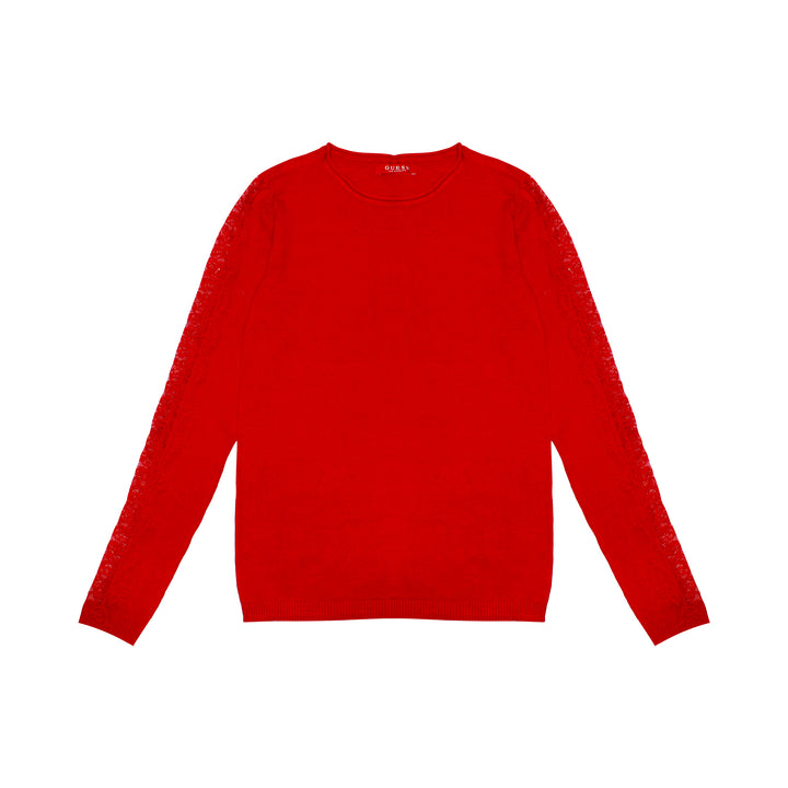 Guess Women Long Sleeve Red Sweater Top - 3alababak