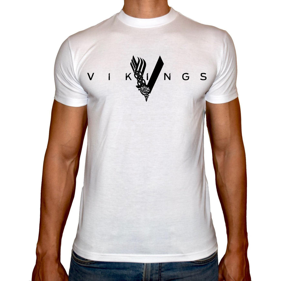 Phoenix WHITE Round Neck Printed T-Shirt Men (Vikings) - 3alababak