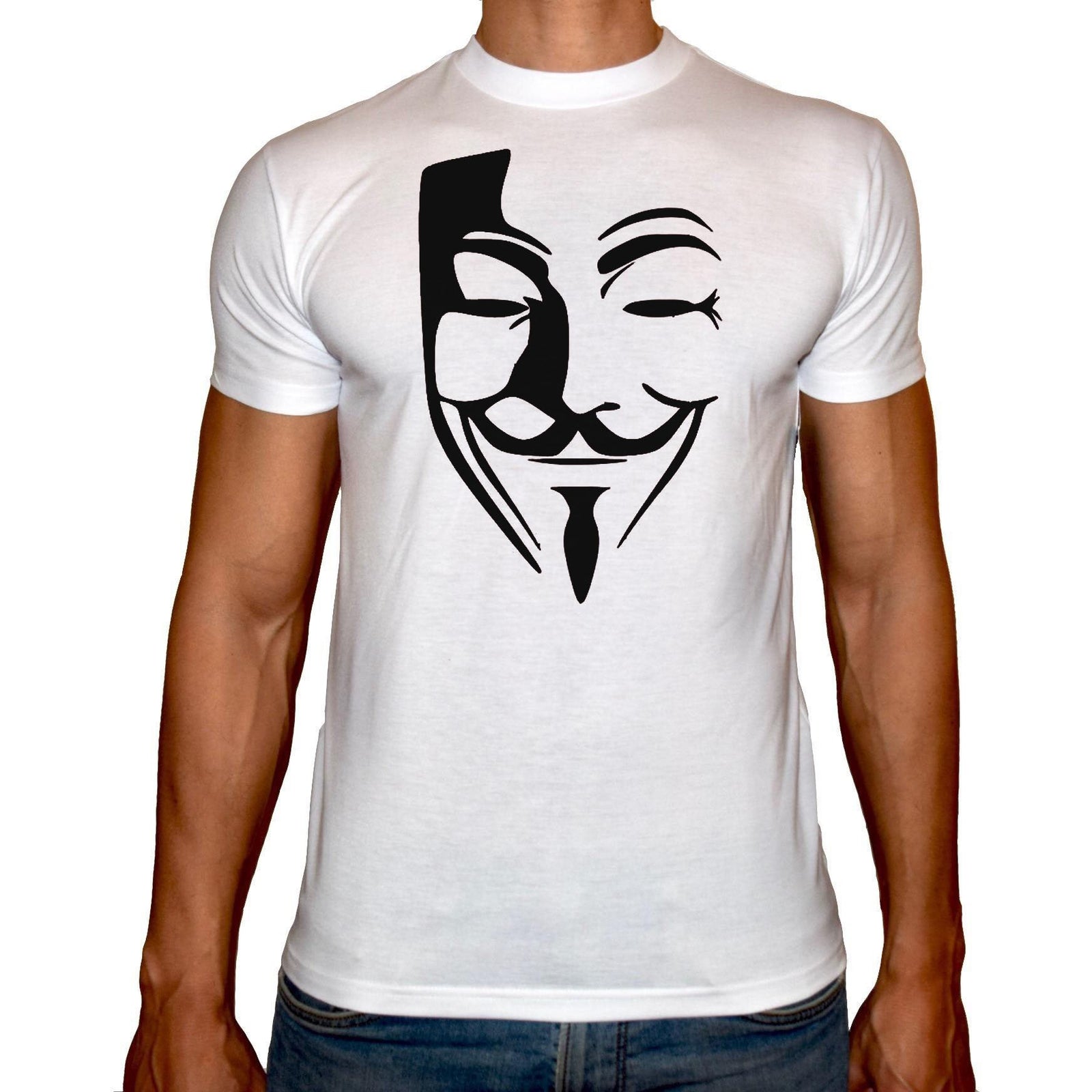Phoenix WHITE Round Neck Printed T-Shirt Men (Vandetta) - 3alababak
