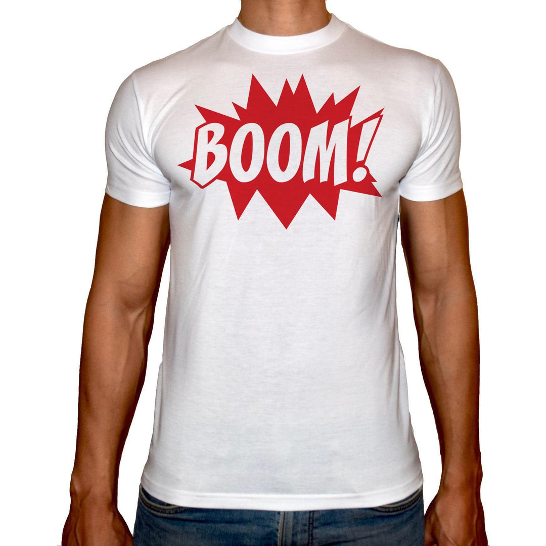 Phoenix WHITE Round Neck Printed T-Shirt Men (Boom ) - 3alababak