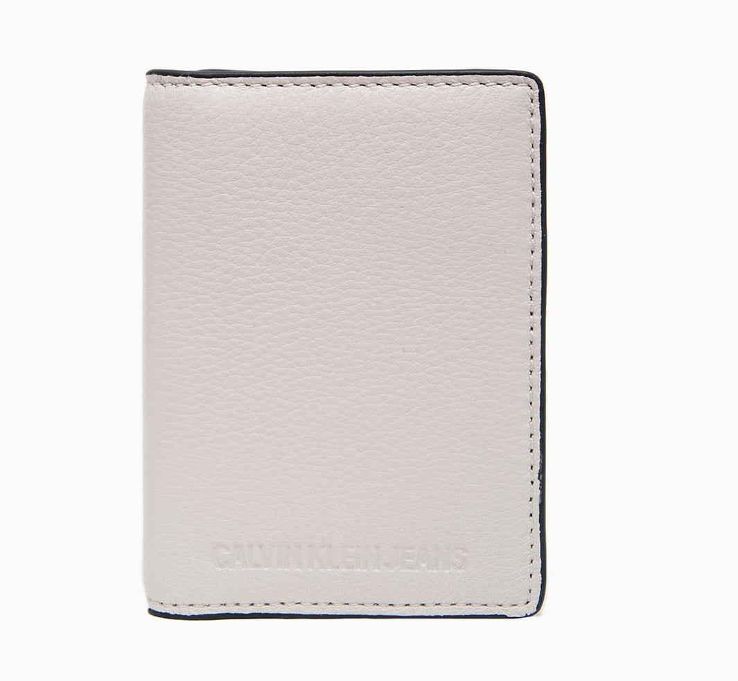 Calvin Klein Men's Logo Flap Card Case White - 3alababak