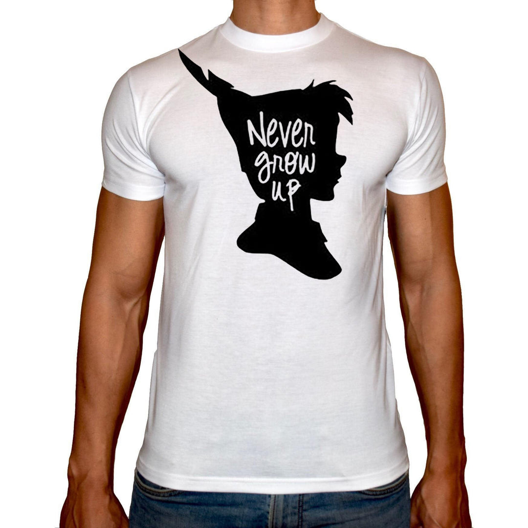 Phoenix WHITE Round Neck Printed T-Shirt Men (Peter pan) - 3alababak