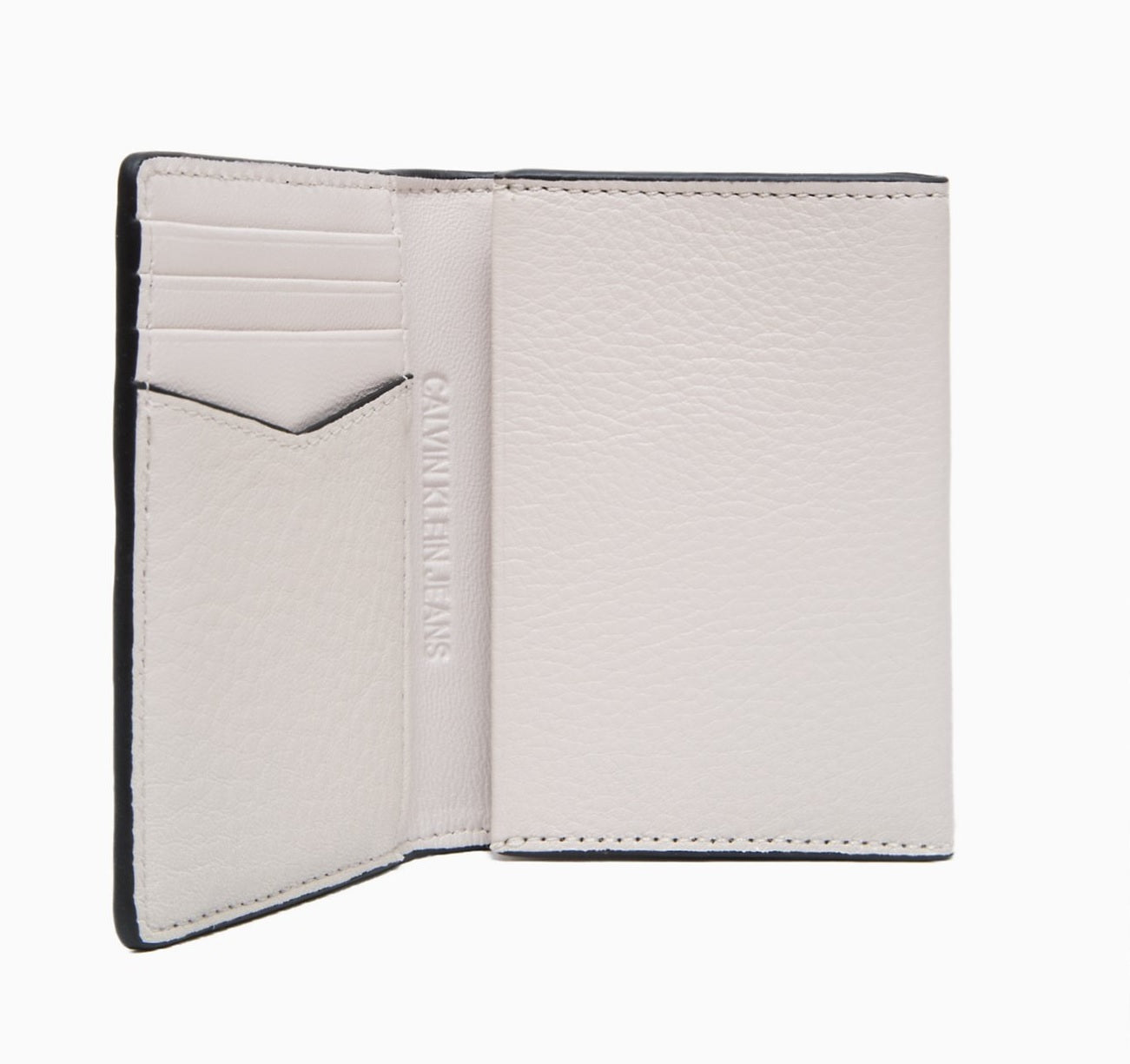 Calvin Klein Men's Logo Flap Card Case White - 3alababak