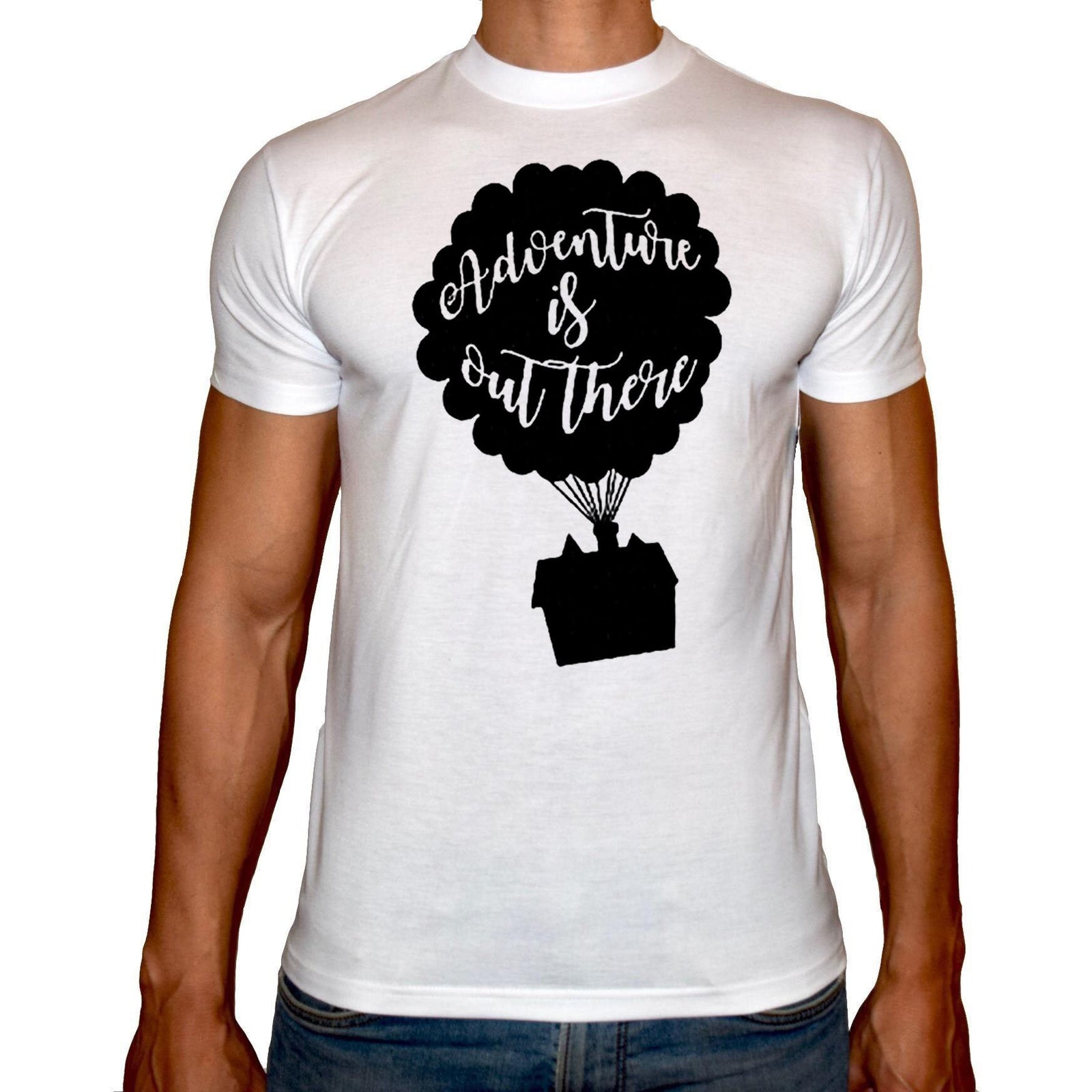 Phoenix WHITE Round Neck Printed T-Shirt Men (Up) - 3alababak