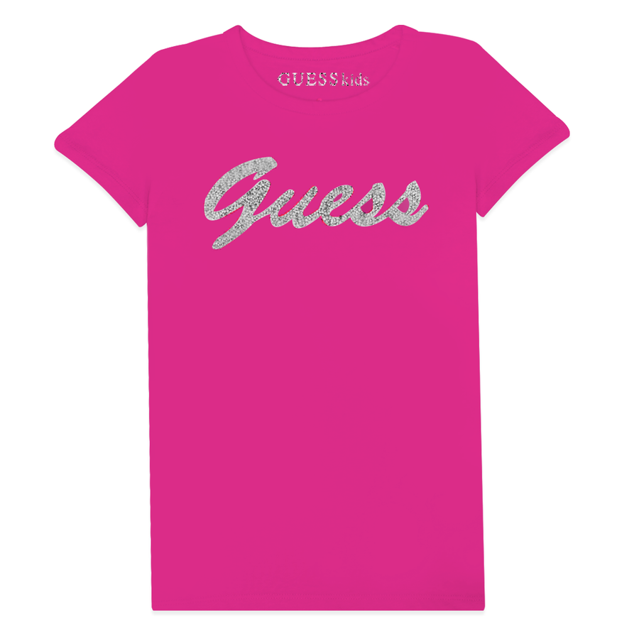 Guess Kids Girls Cotton T-shirt Pink Color - 3alababak