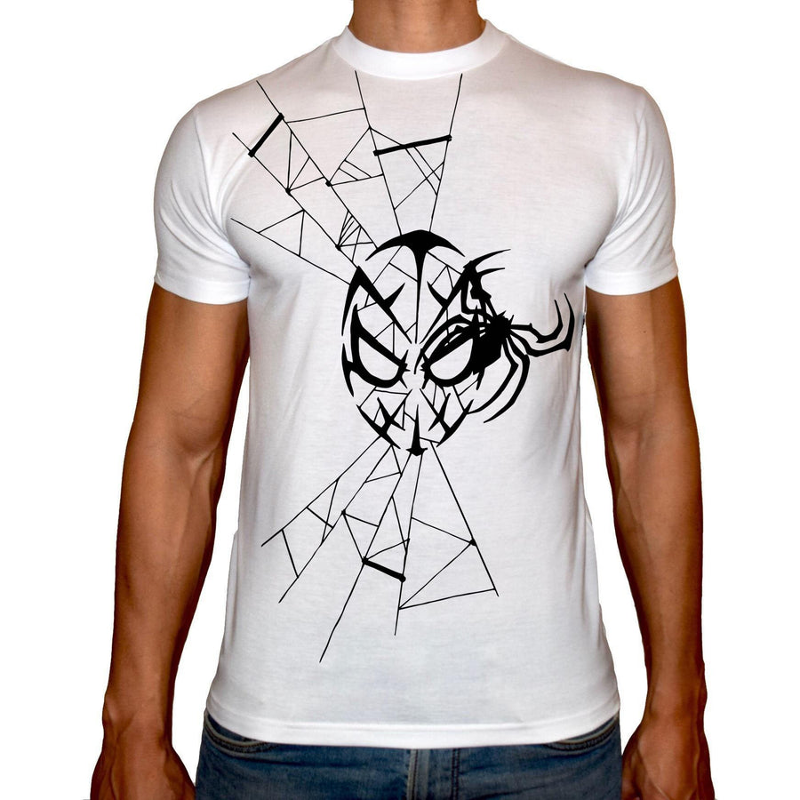 Phoenix WHITE Round Neck Printed T-Shirt Men (Spiderman) - 3alababak
