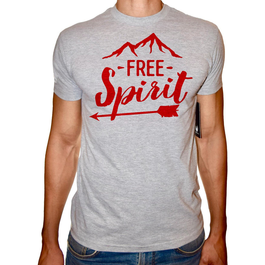Phoenix GREY Round Neck Printed T-Shirt Men (Spirit ) - 3alababak