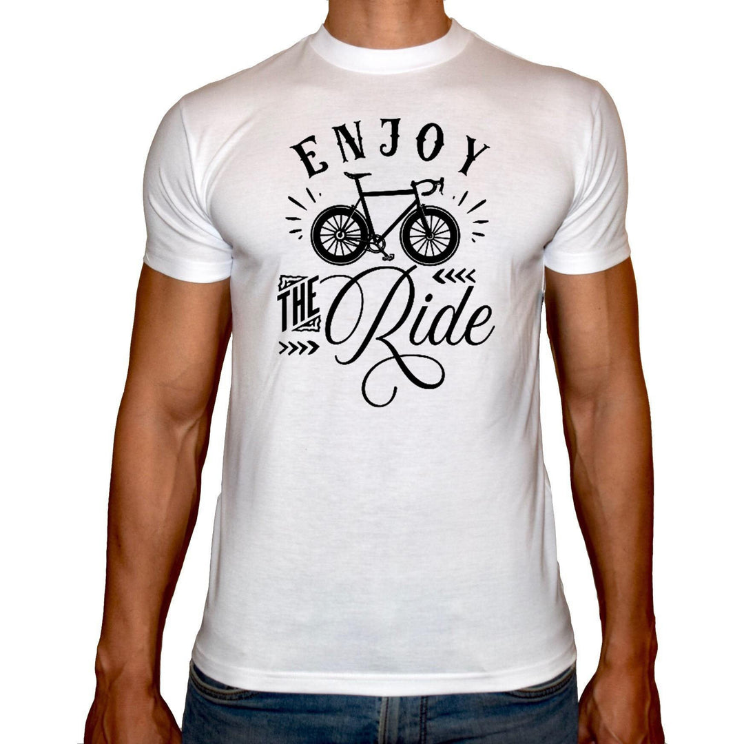 Phoenix WHITE Round Neck Printed T-Shirt Men (Bike) - 3alababak