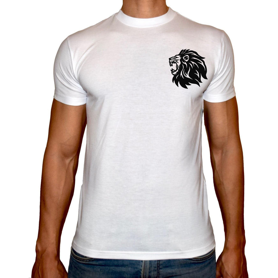 Phoenix WHITE Round Neck Printed T-Shirt Men (Lion) - 3alababak