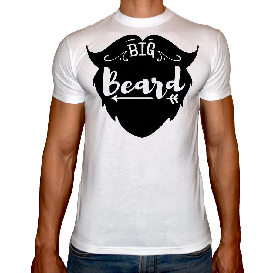 Phoenix WHITE Round Neck Printed T-Shirt Men (Beard) - 3alababak