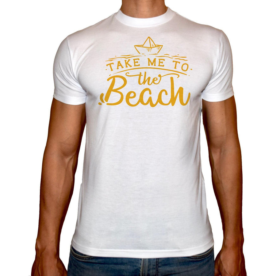 Phoenix WHITE Round Neck Printed T-Shirt Men (Beach) - 3alababak