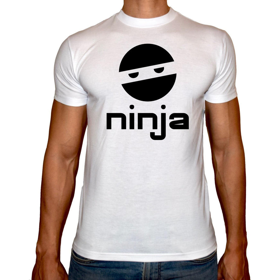 Phoenix WHITE Round Neck Printed T-Shirt Men (Ninja) - 3alababak