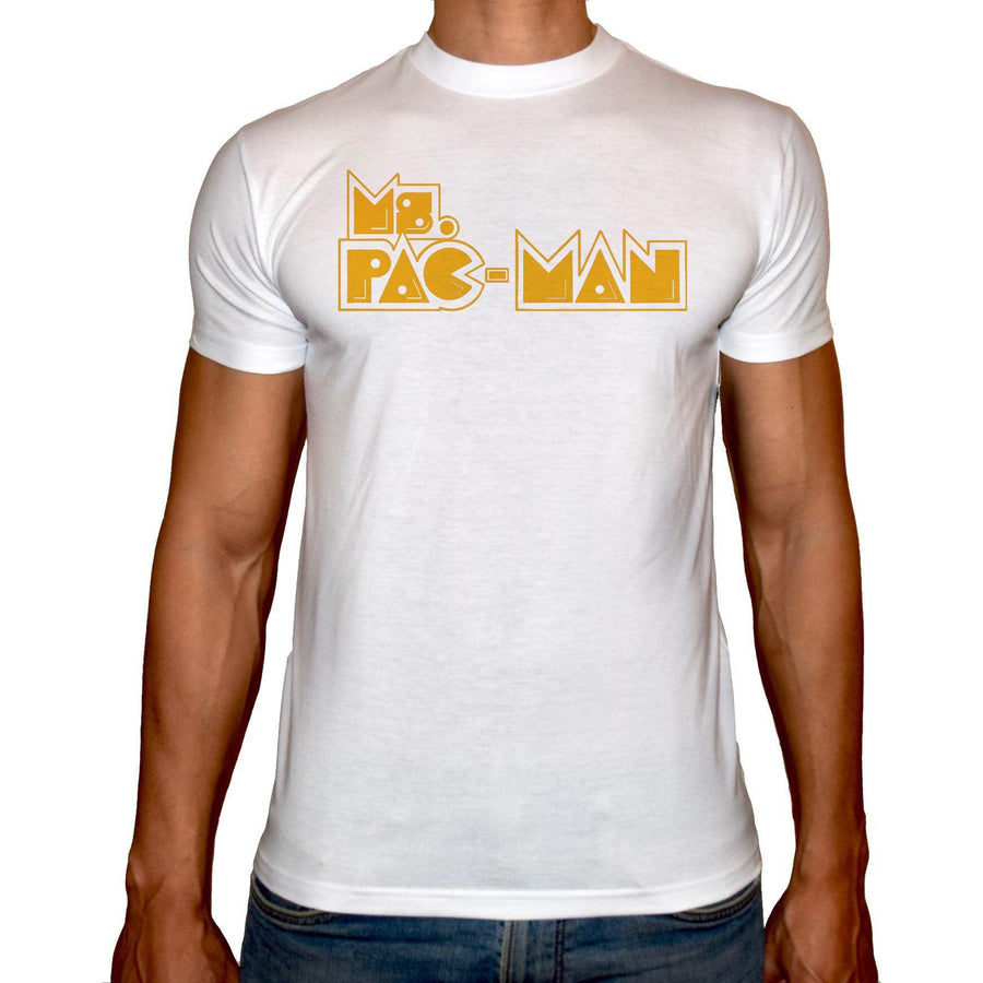 Phoenix WHITE Round Neck Printed T-Shirt Men (Pacman) - 3alababak