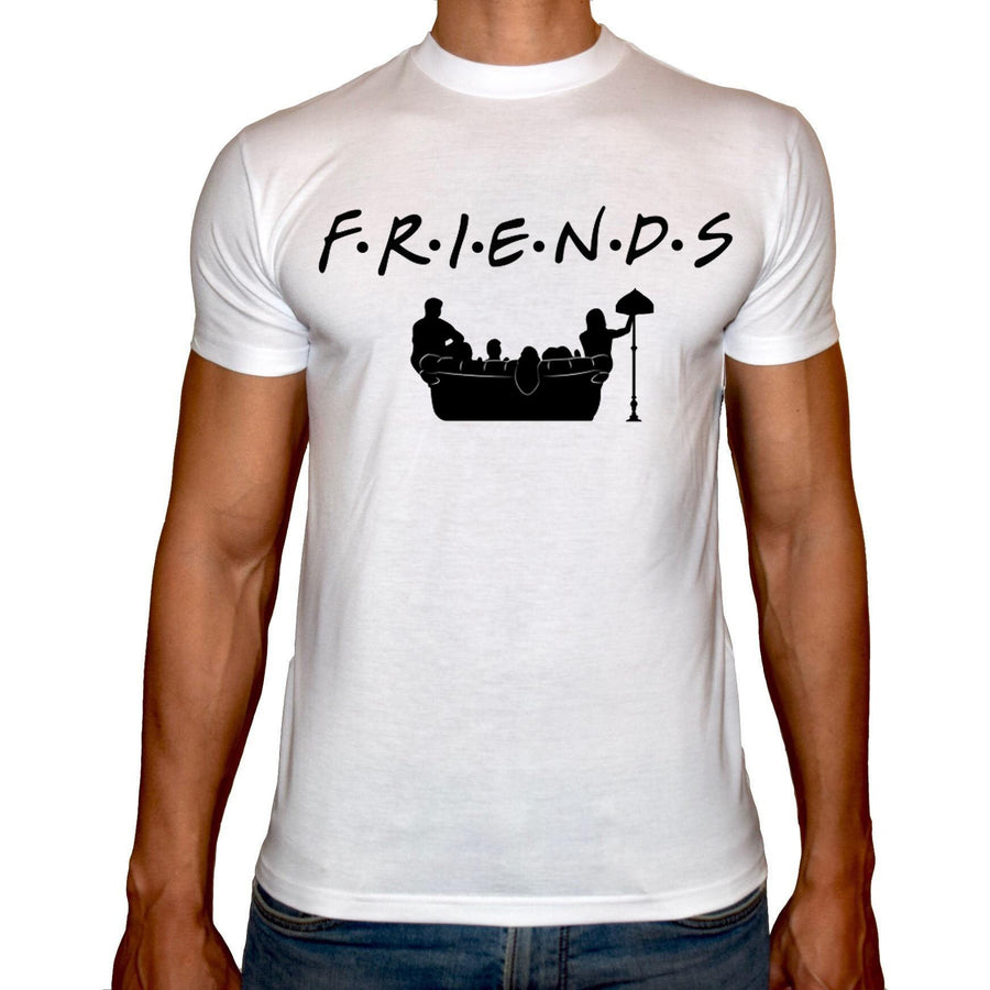 Phoenix WHITE Round Neck Printed T-Shirt Men (Friends) - 3alababak