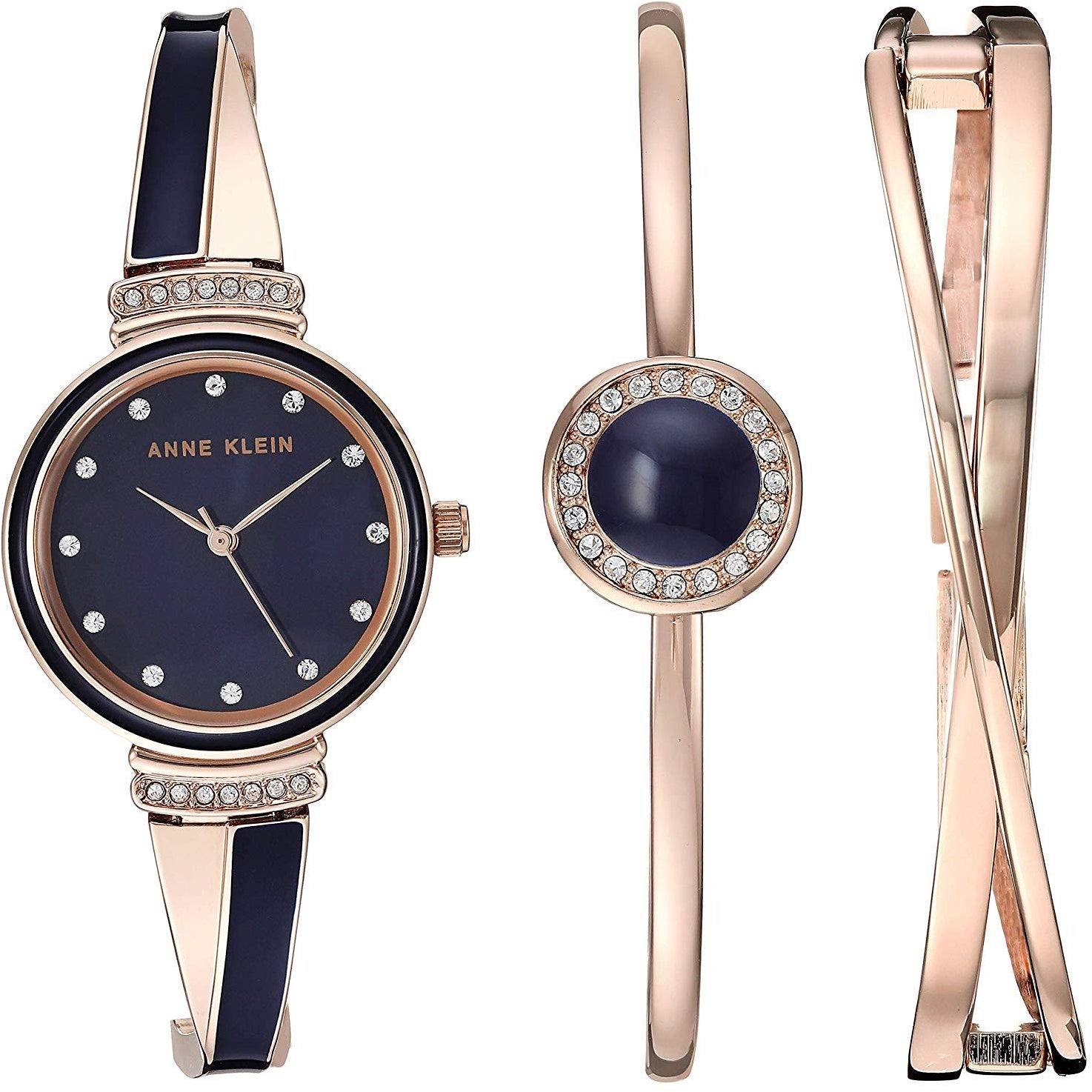 Anne klein swarovski crystal watch outlet set