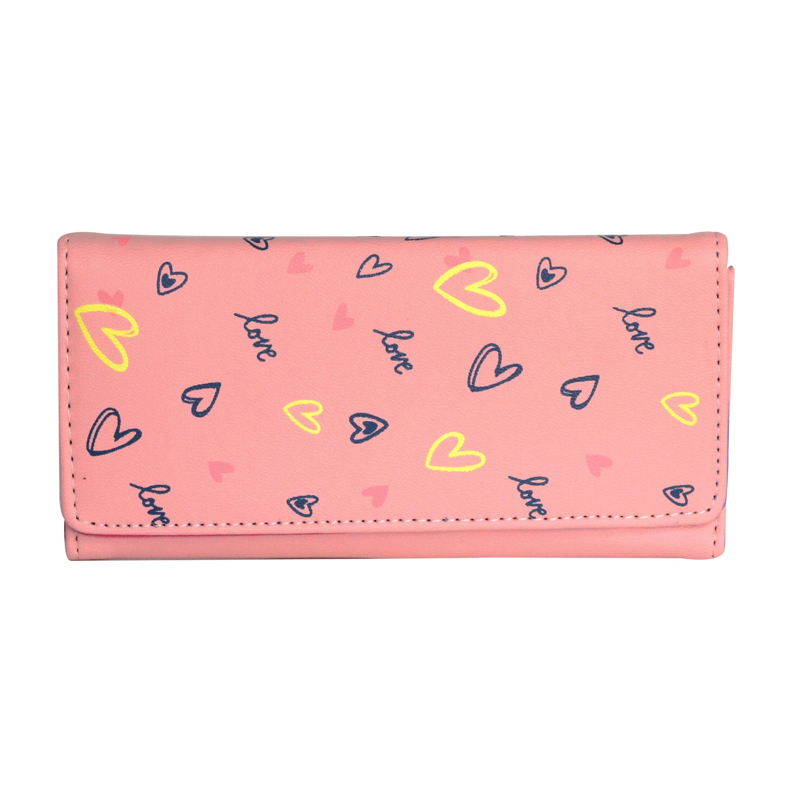 Botusi Slim Bifold Hearts Wallet One Size - 3alababak
