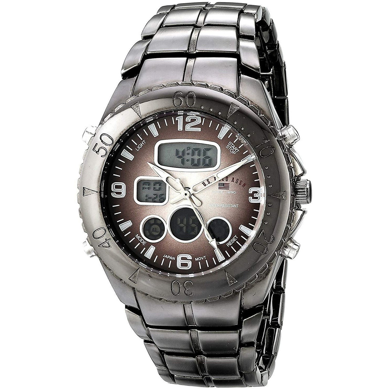 U.S. Polo Assn. Sport Men's US8139 Gunmetal-Tone Watch - 3alababak