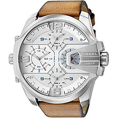 Diesel Men's 'Uber Chief' Quartz Stainless Steel and Leather Casual Watch Model DZ7374 - 3alababak