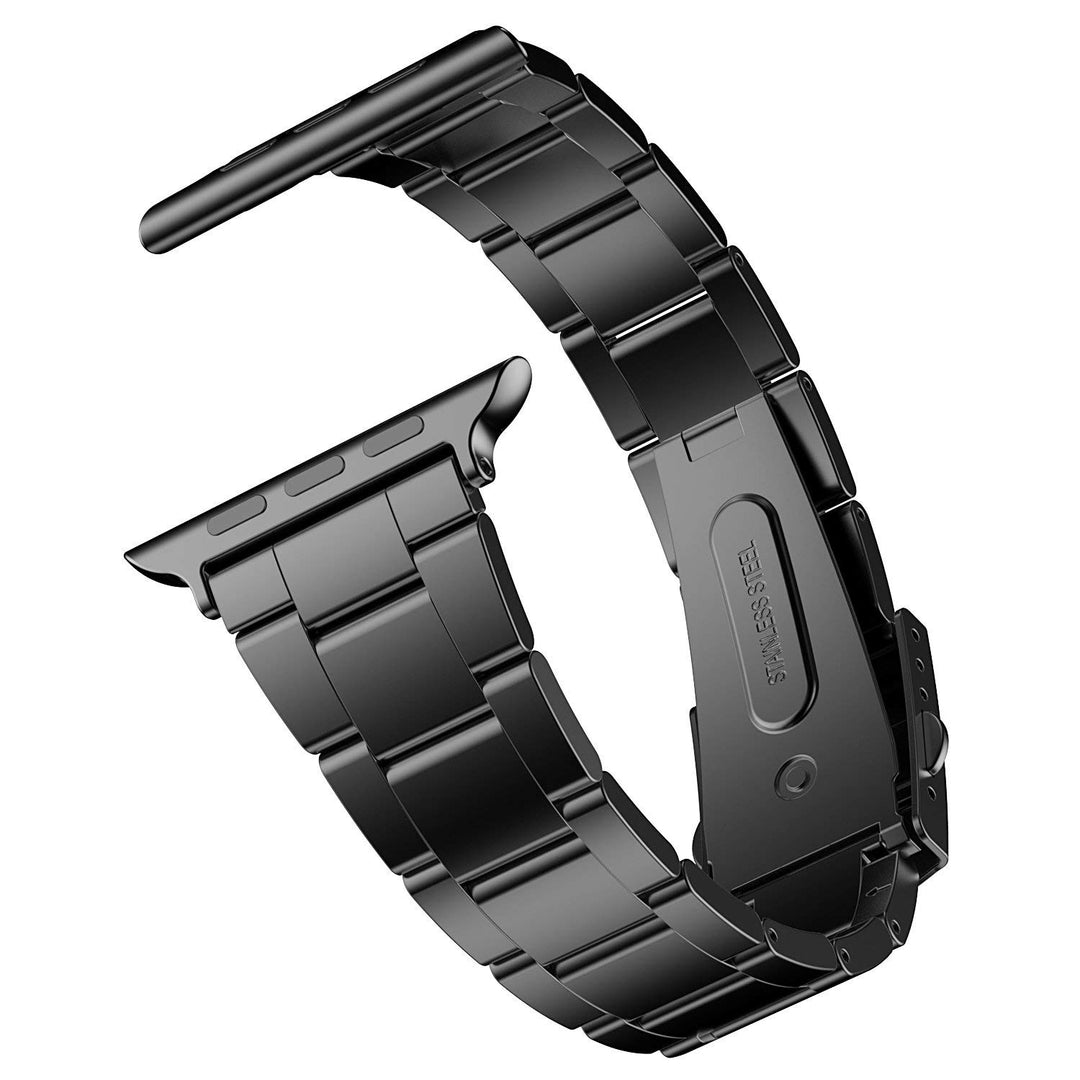 JETech Replacement Band for Apple Watch 42mm and 44mm Series 1 2 3 4 Stainless Steel Black - 3alababak