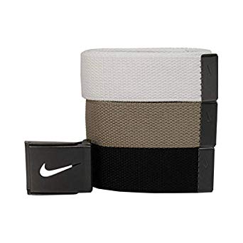 Nike Men's SG Silver-Tone Buckle Belt with Three Interchangeable Belt Straps Size 46 - 3alababak