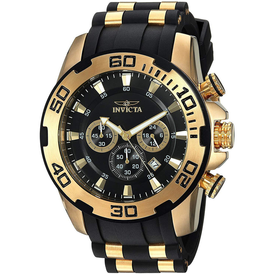 Invicta 22340 Men's Pro Diver Stainless Steel Quartz Watch with Silicone Strap - 3alababak