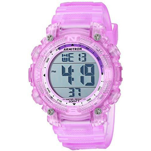 Armitron Sport Women's 45/7099 Digital Chronograph Resin Strap Watch - Purple - 3alababak
