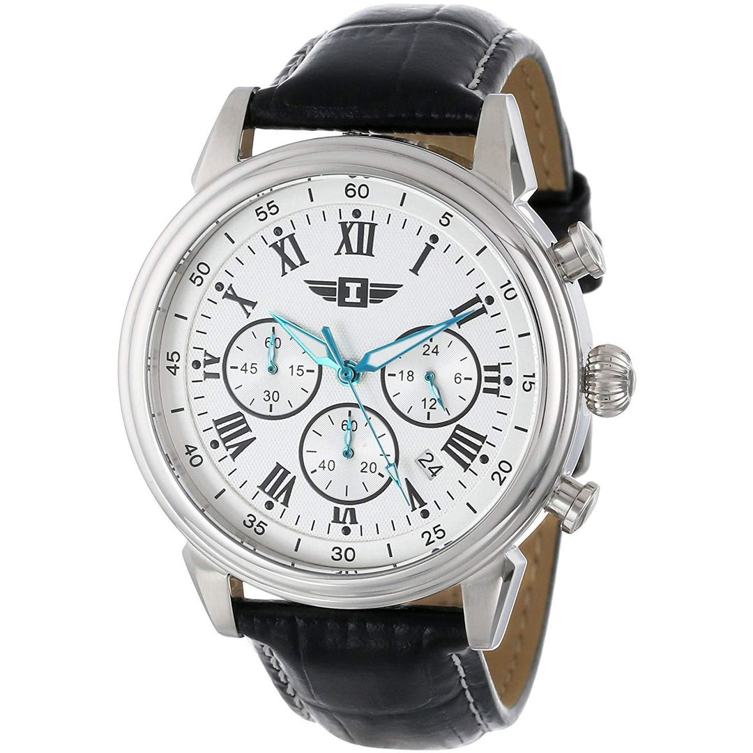 I By Invicta Men's 90242-002 Stainless Steel Watch with Black Leather Band - 3alababak