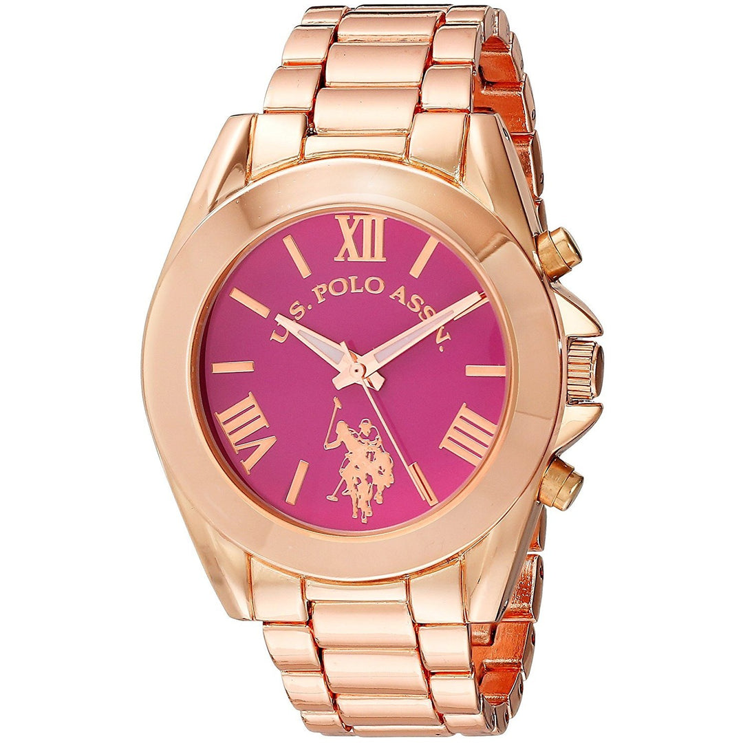 U.S. Polo Assn. Women's USC40049 Rose Gold-Tone Watch - 3alababak