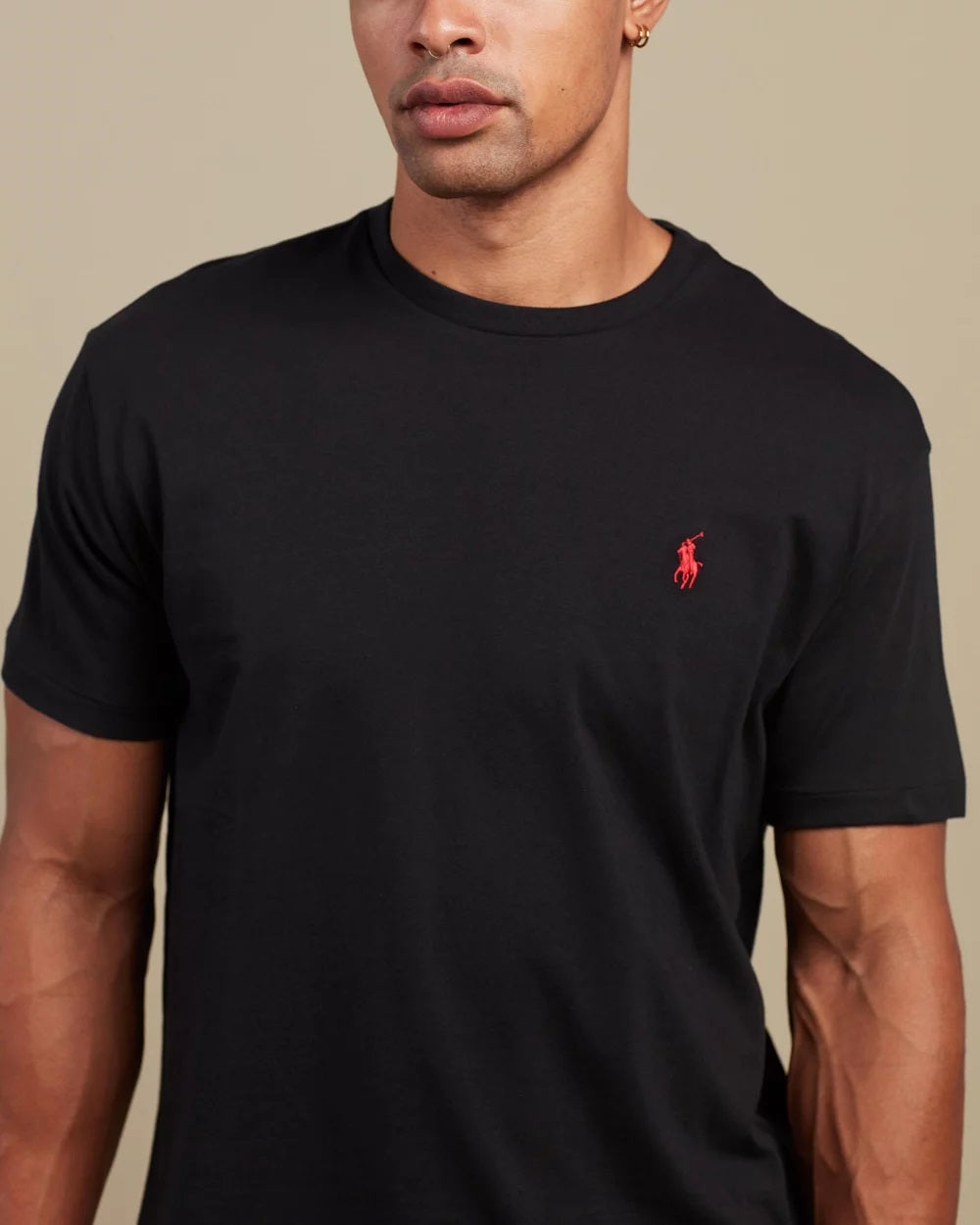 Ralph Lauren Polo Jersey Crewneck Short-Sleeve Black T-shirt - 3alababak