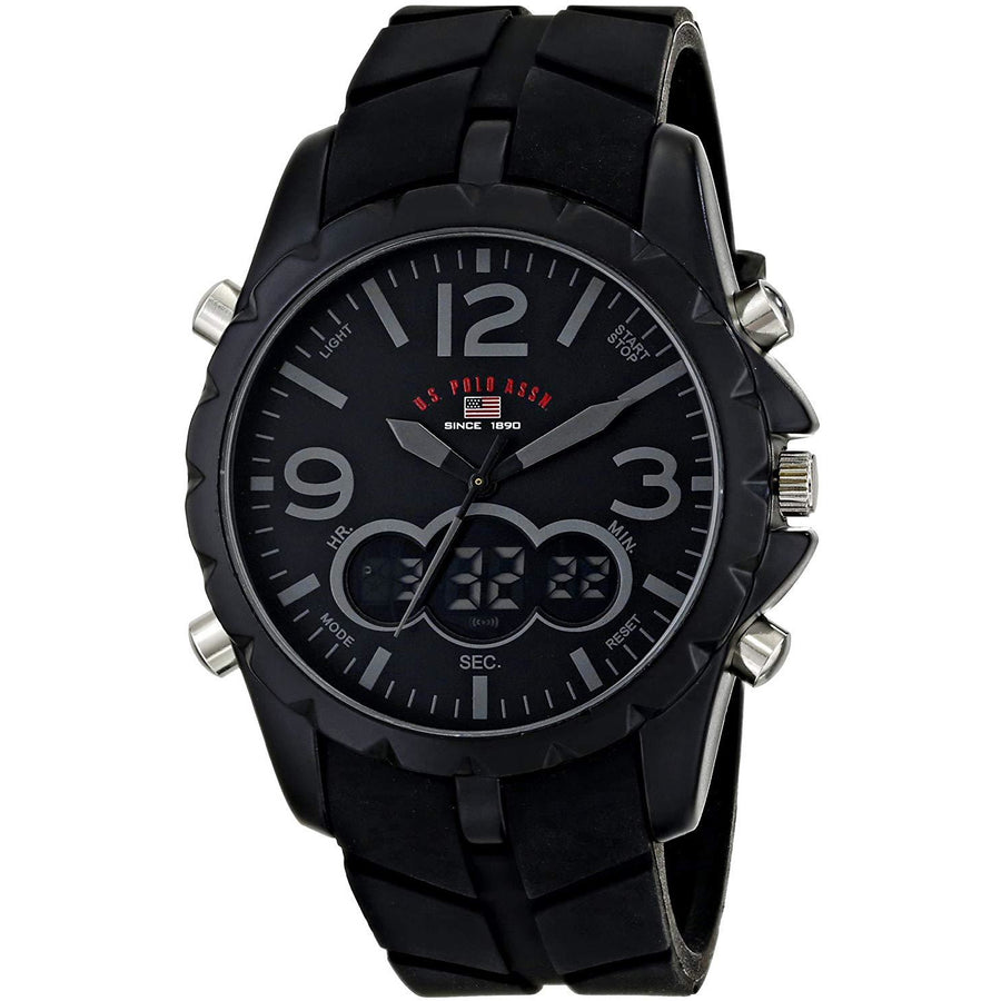U.S. Polo Assn. Sport Men's US9287 Watch with Black Rubber Band - 3alababak