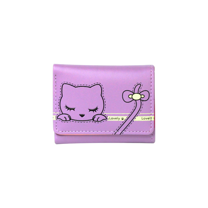 Botusi Slim Trifold Cat Wallet Multi Colors - 3alababak