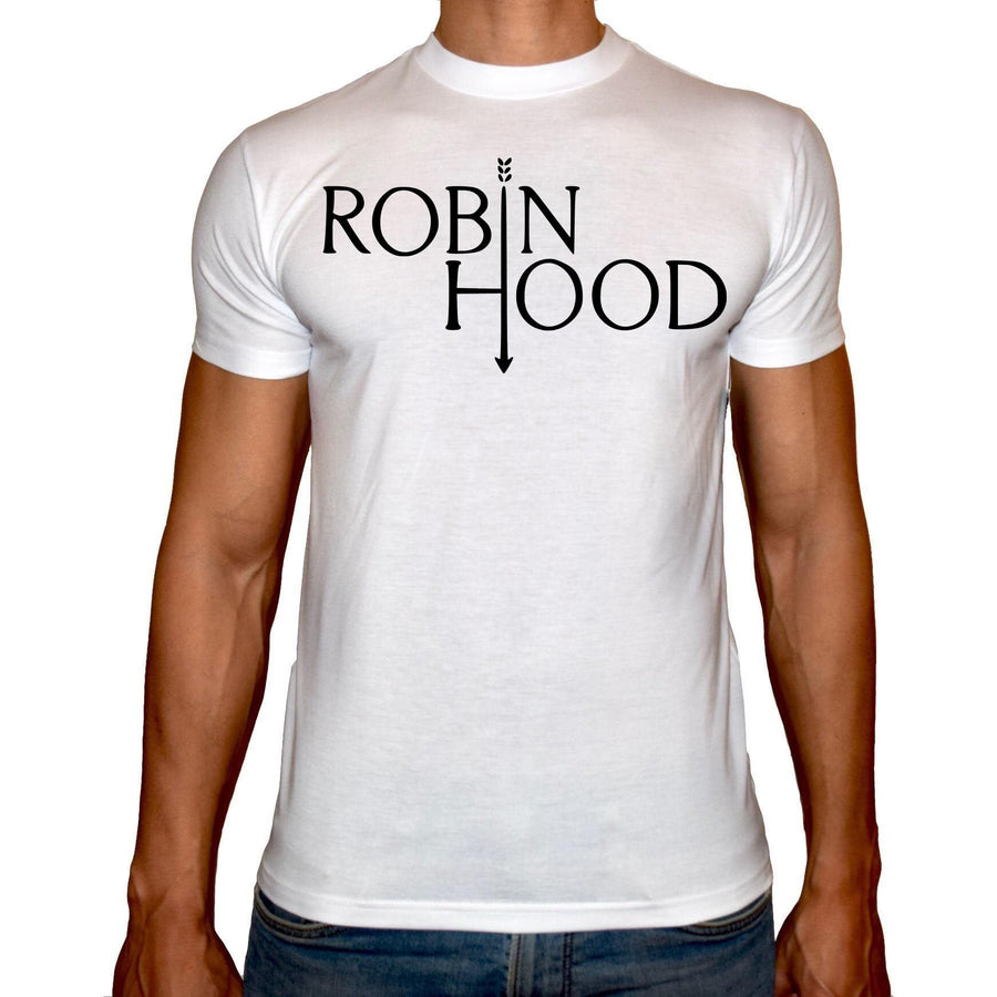 Phoenix WHITE Round Neck Printed T-Shirt Men (Robin hood) - 3alababak