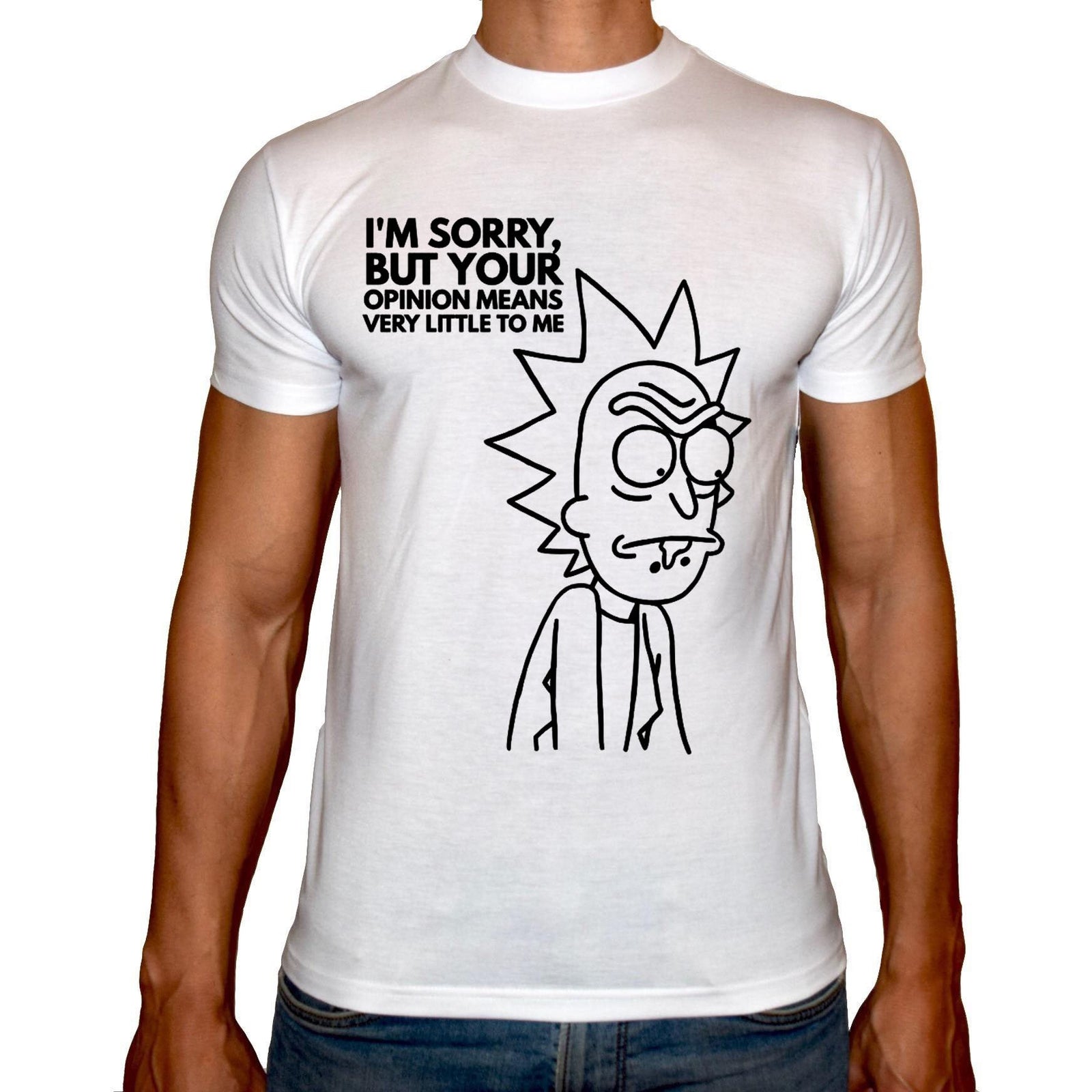 Phoenix WHITE Round Neck Printed T-Shirt Men (Rick&morty) - 3alababak