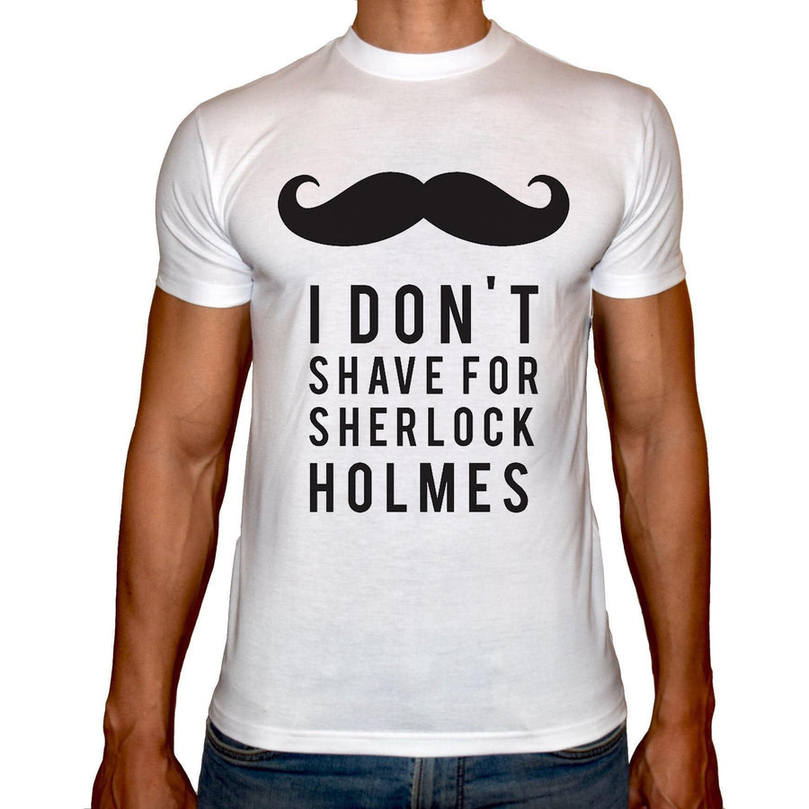Phoenix WHITE Round Neck Printed T-Shirt Men (Sherlock holmes) - 3alababak