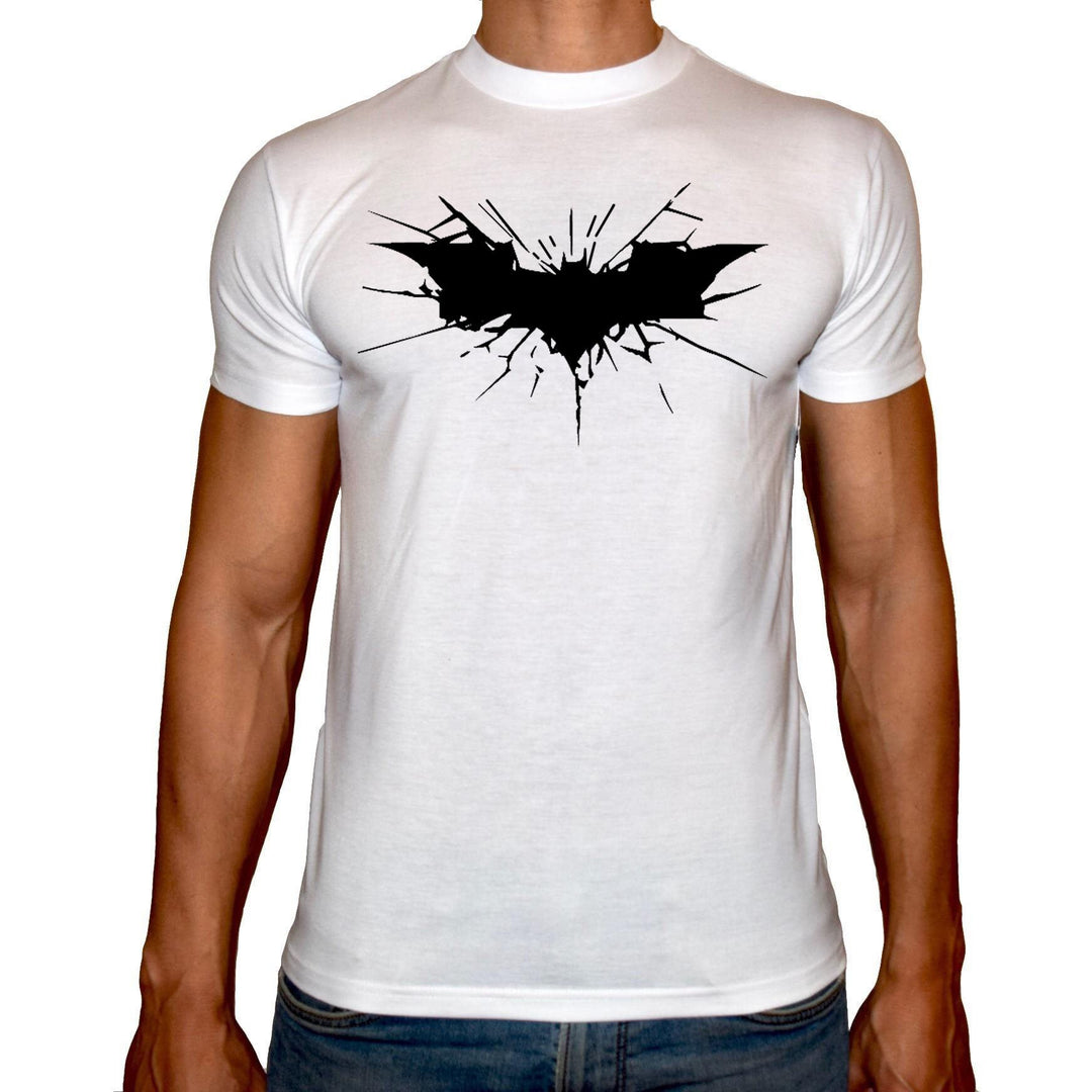 Phoenix WHITE Round Neck Printed T-Shirt Men (Batman) - 3alababak