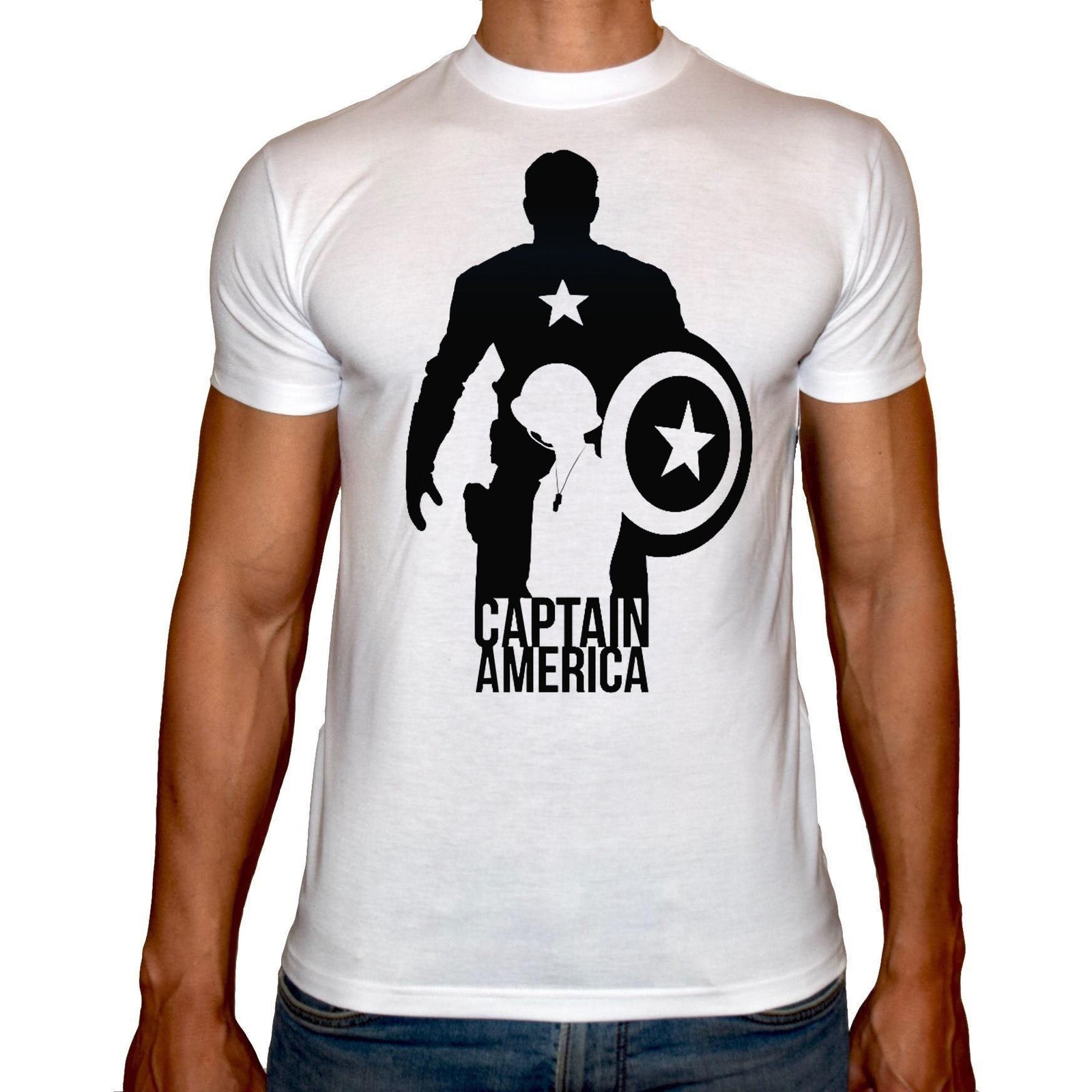 Phoenix WHITE Round Neck Printed T-Shirt Men (Avengers) - 3alababak