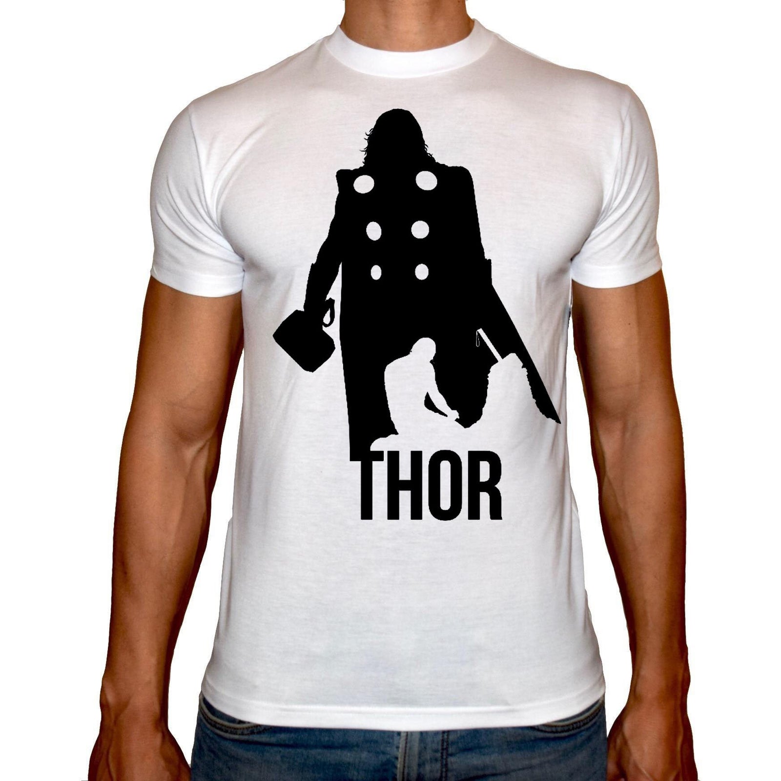 Phoenix WHITE Round Neck Printed T-Shirt Men (Avengers) - 3alababak