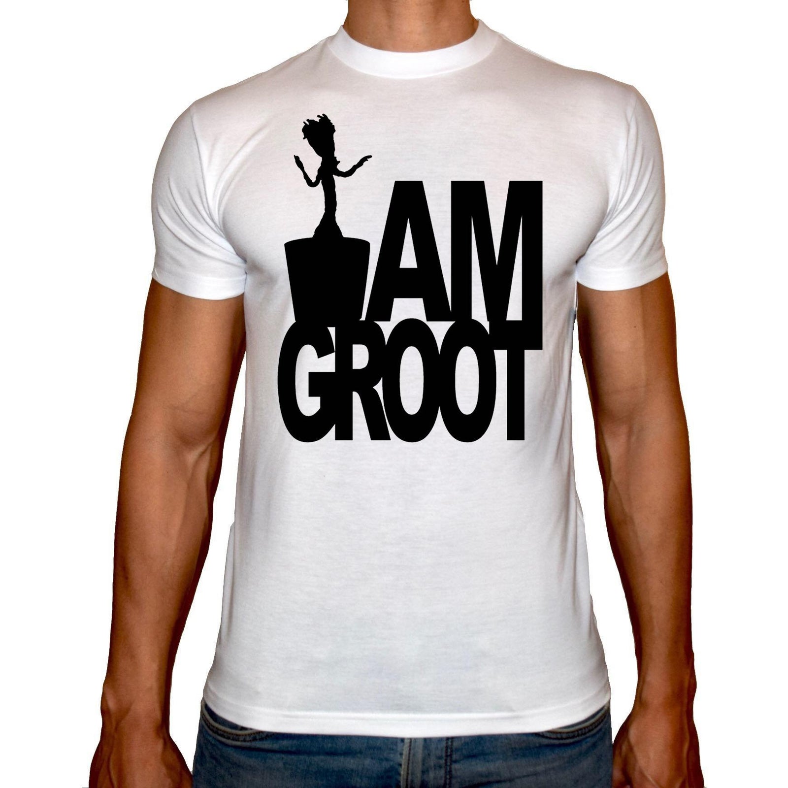 Phoenix WHITE Round Neck Printed T-Shirt Men (Guardians of the galaxy) - 3alababak