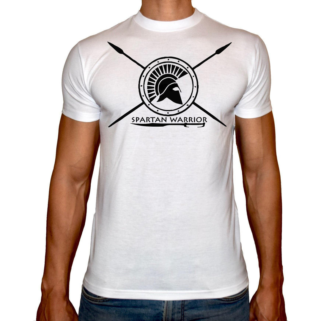 Phoenix WHITE Round Neck Printed T-Shirt Men (warrior) - 3alababak