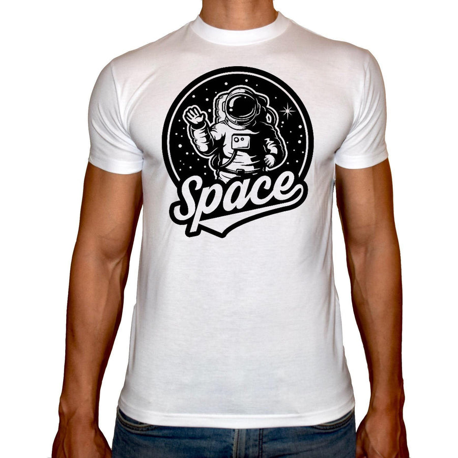 Phoenix WHITE Round Neck Printed T-Shirt Men (Space) - 3alababak