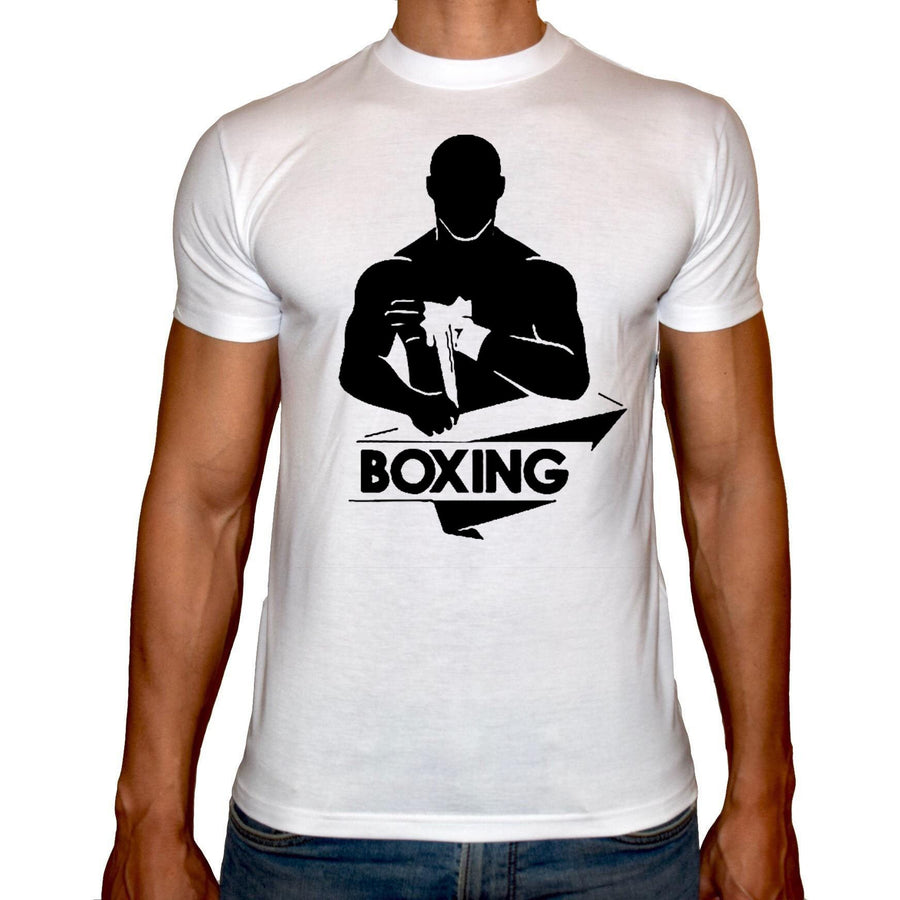 Phoenix WHITE Round Neck Printed T-Shirt Men (Boxing) - 3alababak