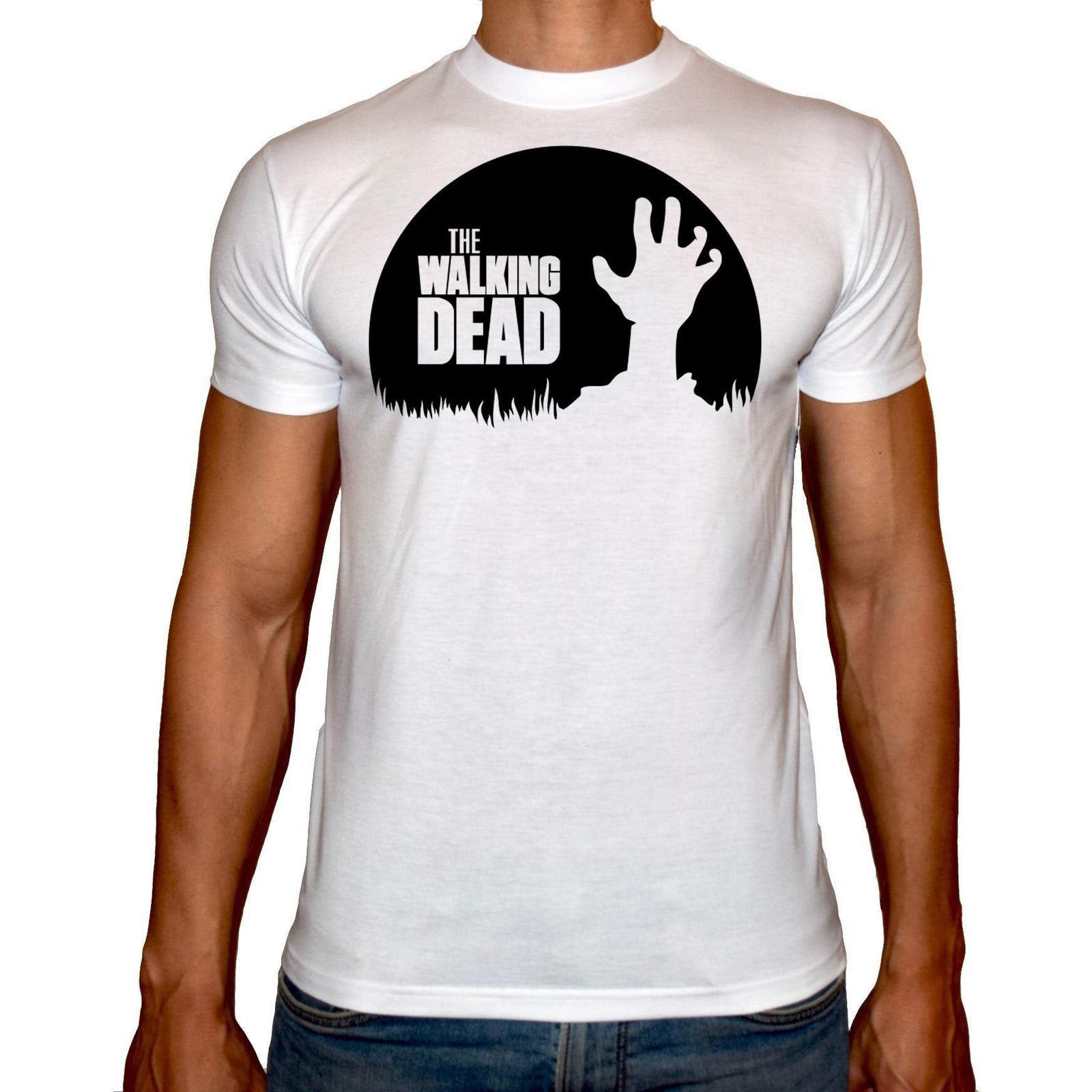 Phoenix WHITE Round Neck Printed T-Shirt Men (The walking dead) - 3alababak