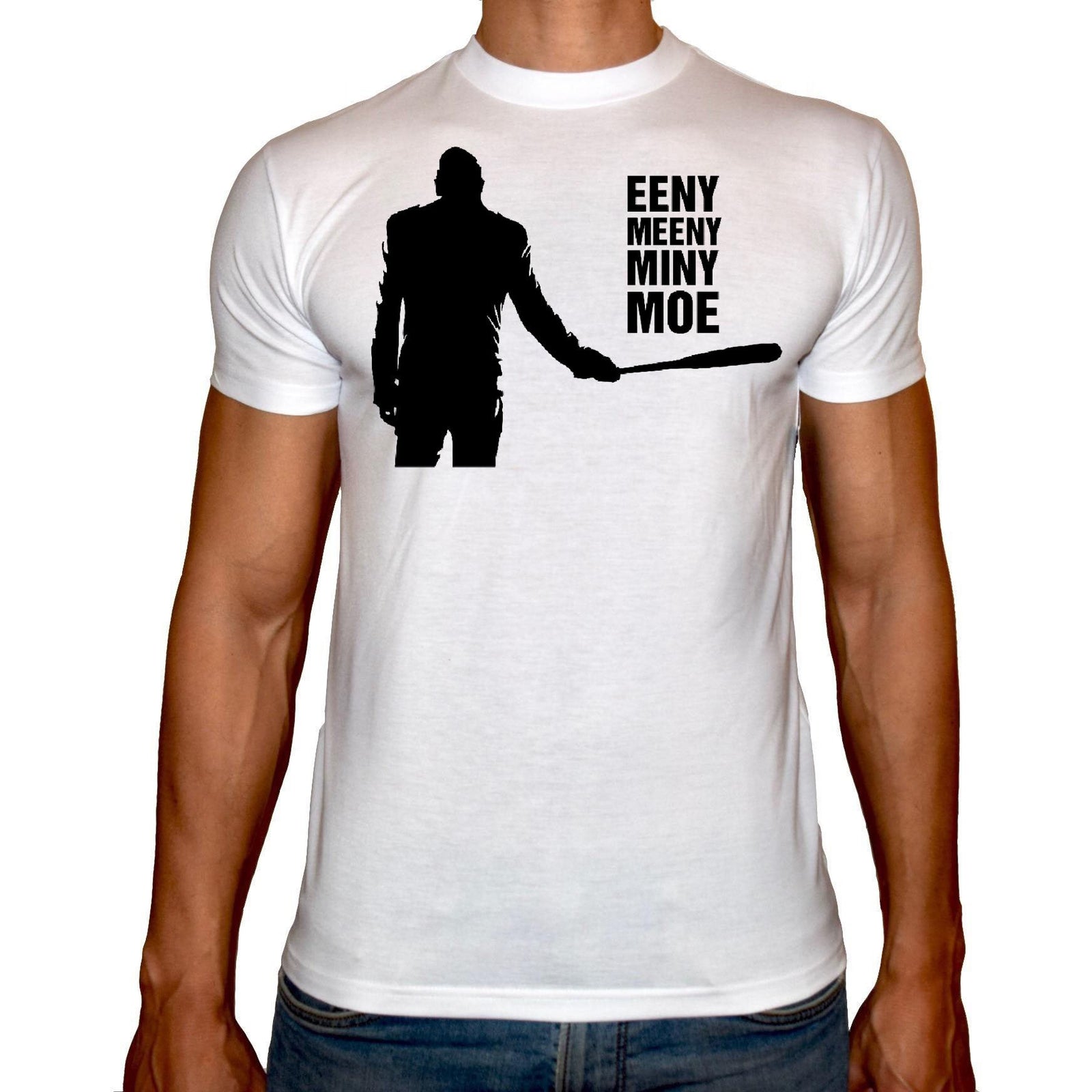 Phoenix WHITE Round Neck Printed T-Shirt Men (The walking dead) - 3alababak