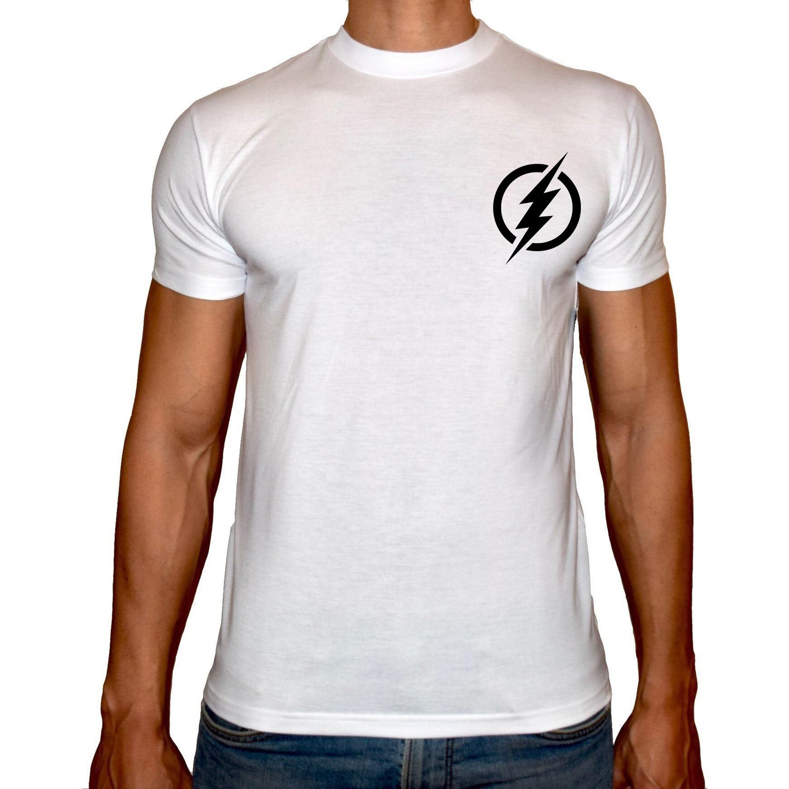 Phoenix WHITE Round Neck Printed T-Shirt Men (Flash) - 3alababak